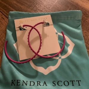 Kendra Scott Magenta Pink Val hoops new
